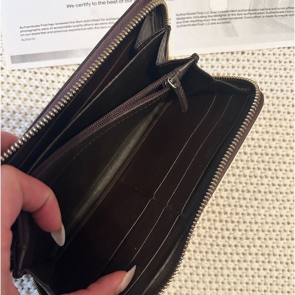 Chocolate Brown Gucci Guccissima Mongram Long Wallet - Picture 6 of 10